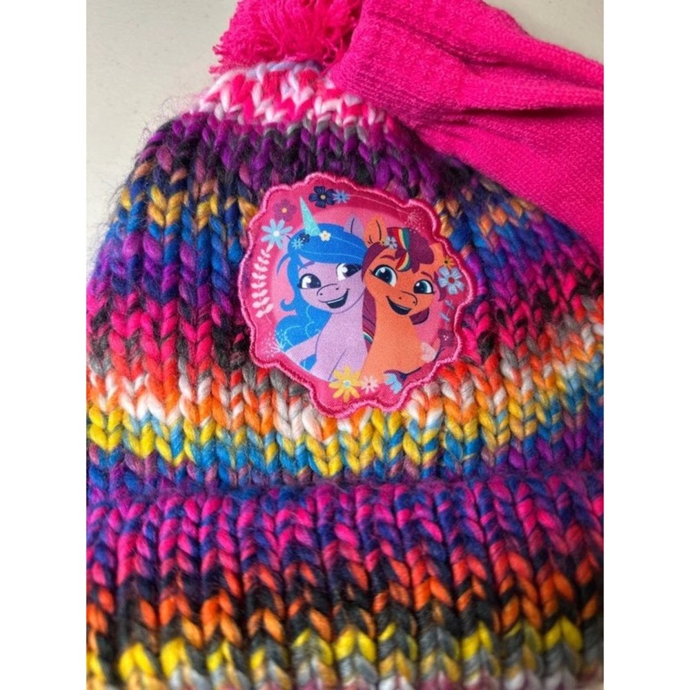 My Little Pony Winter Hat and Gloves Set Kids One Size Multicolor New Tag